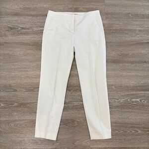 STEFANEL White Stretchy Trousers Pants sz 8